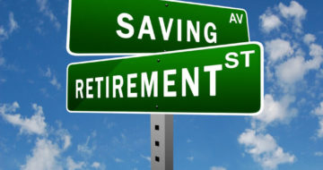 savings and retirement street signs