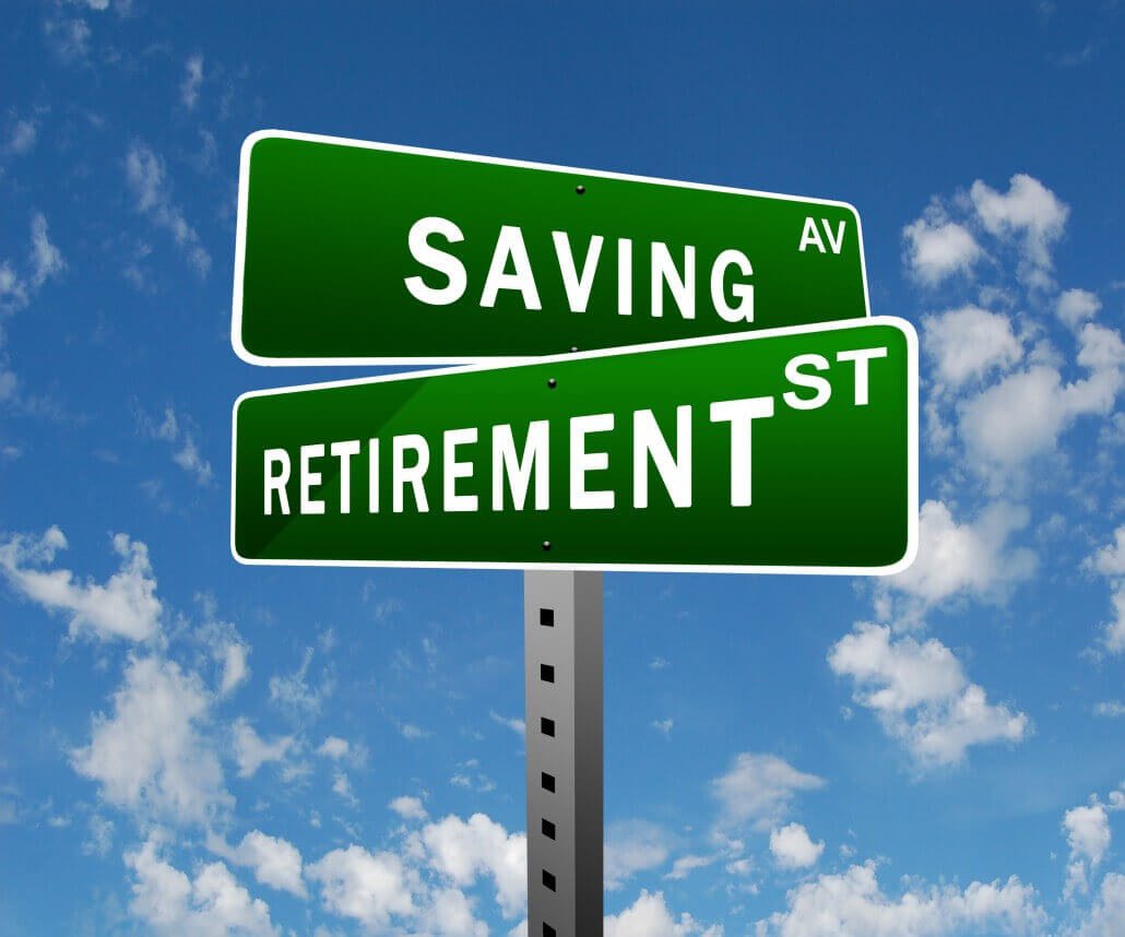 savings and retirement street signs