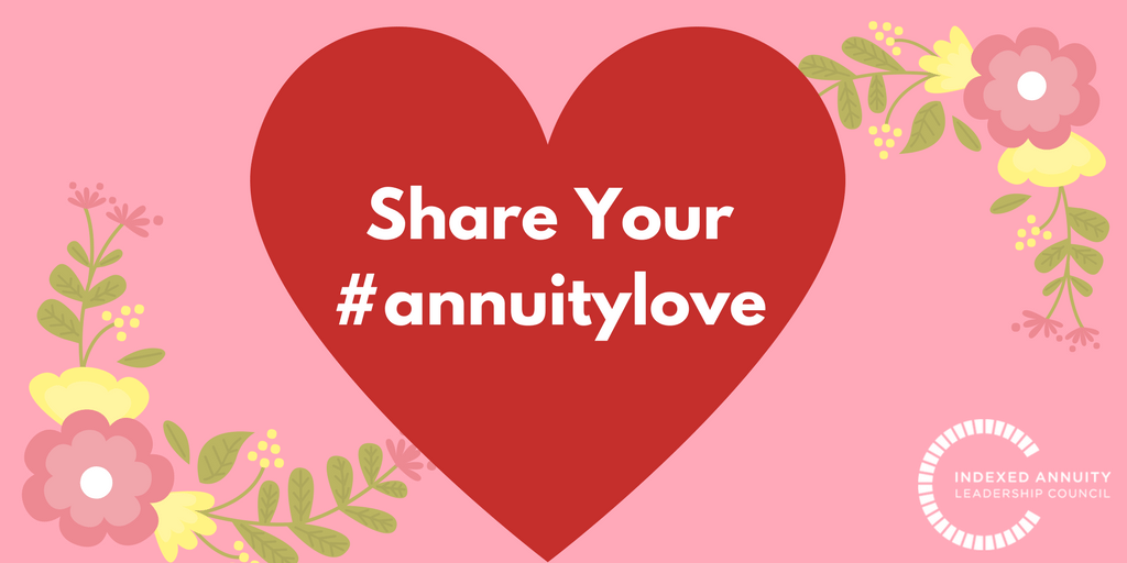 heart with "share your #annuitylove" in it